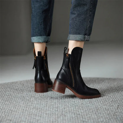 Lena – Leather Ankle Boots