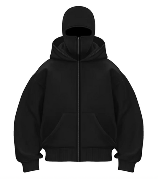 Oisín™ | Plain Hoodie with Built-In Balaclava