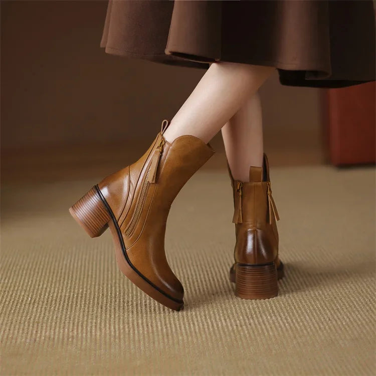 Lena – Leather Ankle Boots