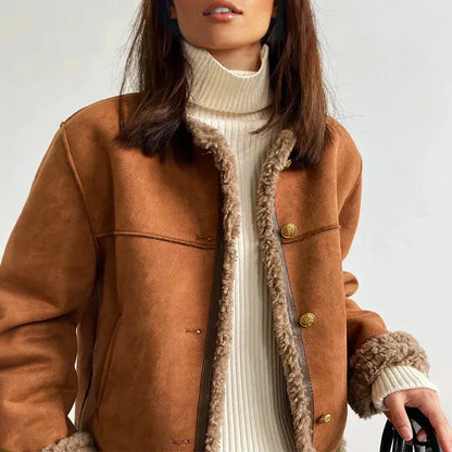 Eimear – Buttoned Shearling Jacket