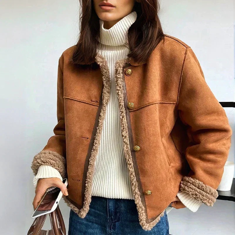 Eimear – Buttoned Shearling Jacket