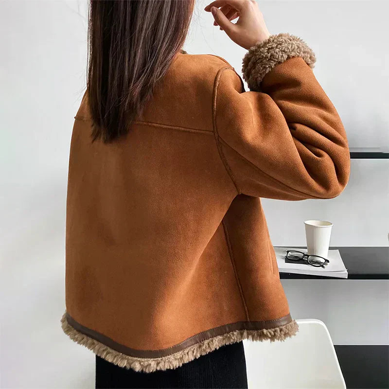 Eimear – Buttoned Shearling Jacket